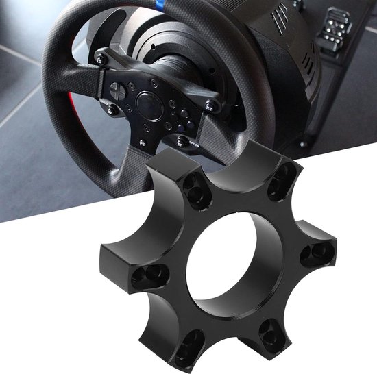 Stuurwiel adapterplaat - Race stuur adapter - Preciezer rijden - Aluminium legering - 70 mm gatafstand - Zilver van Merkloos — afbeelding 4
