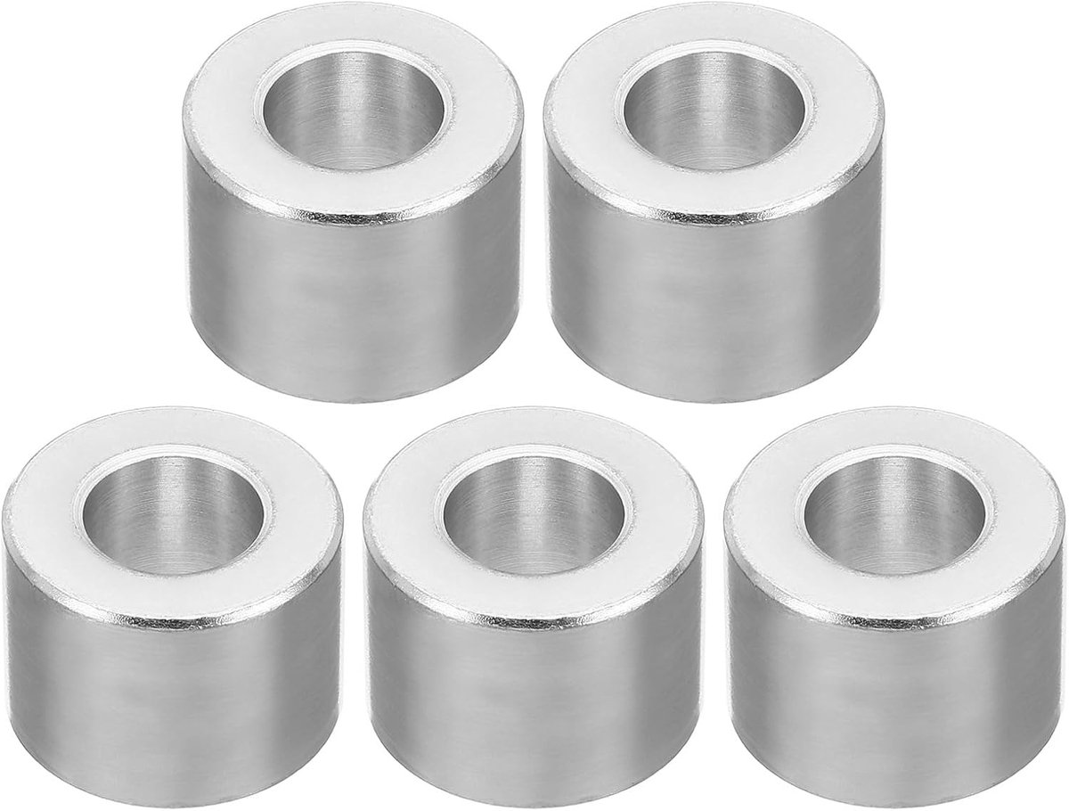 5pcs Ronde Standoffs - Dikke Aluminium Standoffs - Metaal 10.5mm ID x 20mm AD x 15mm L Schroefafstand voor 3/8 Inch