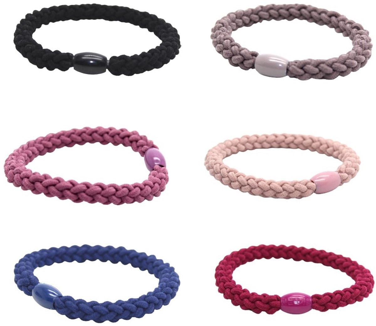 aladdien - Elastiekjes voor Vrouwen - Katoenen Paardenstaart-houders - Zacht en Comfortabel - Gemengde Kleuren - Geschikt voor Dik en Krullend Haar ..