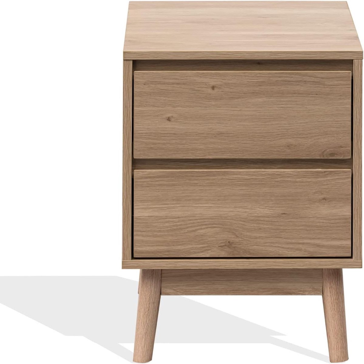 Nachtkastje met laden - Bijzettafel opbergkast - Slaapkamer organiseren - Minimalistische lijnen - 565 x 40 x 40 cm - Bruin