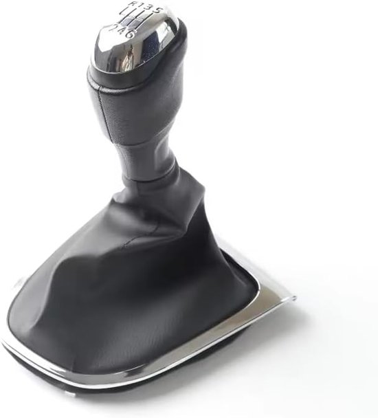 Schakelpook Set - Pookhoes en Ring - Auto Interieur Vernieuwen - Specifieke Pasvorm - 6 Versnellingen - Gepolijst Chroom van Merkloos — afbeelding 4