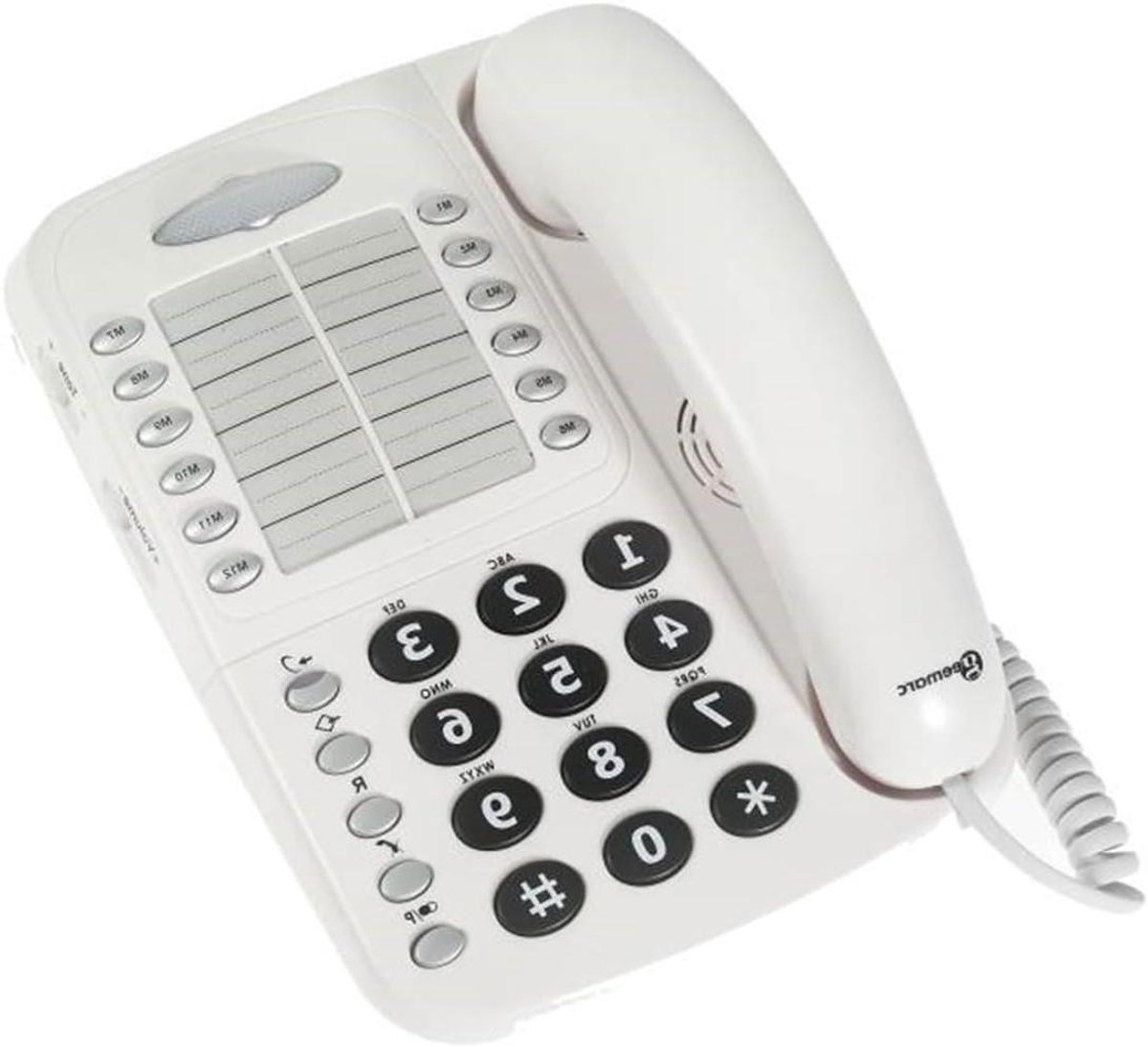 Vaste Telefoon - Senioren Telefoon - Duidelijk Horen - Extra Luide Beltoon - 175 x 8 x 22 cm - Wit