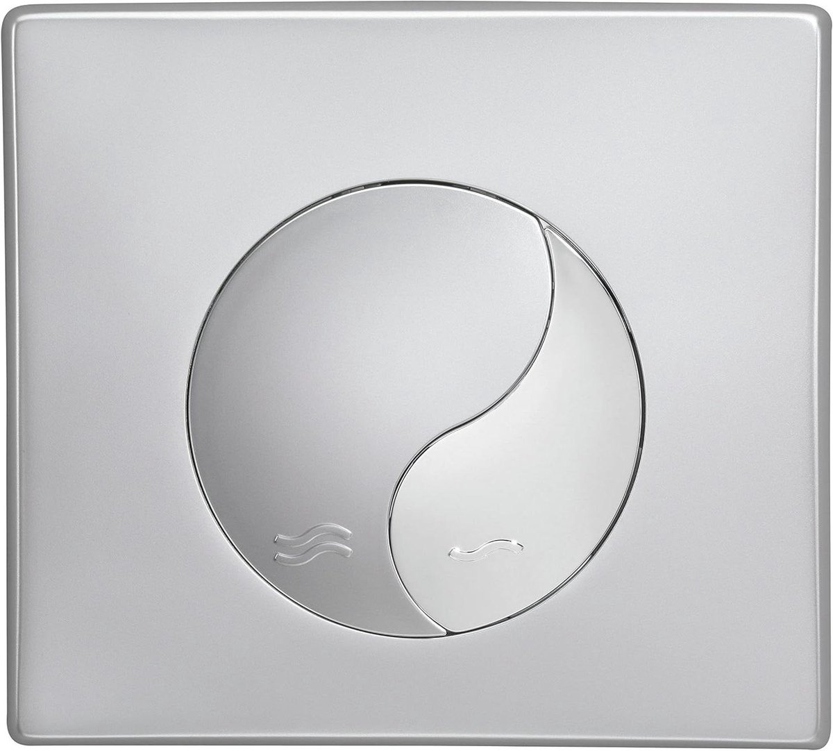 Bedieningsplaat - Drukplaat Toilet - Toilet Spoelen - Mat Verchroomd - 218 x 195 x 6 cm - Chroom
