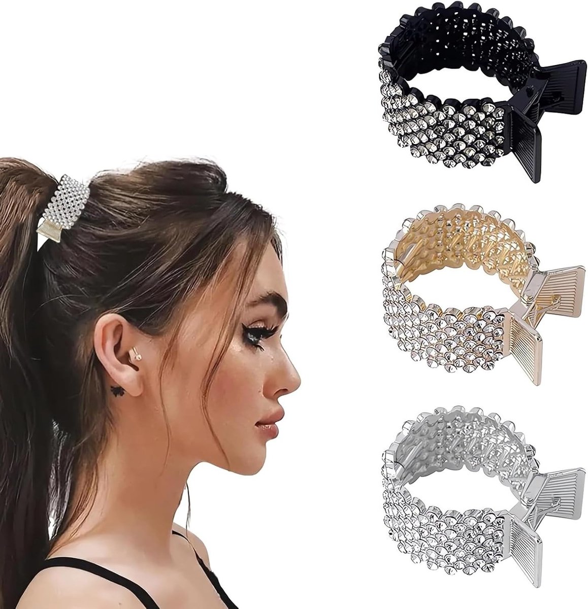 Vrouwelijke haarspeldenset van 3 stuks voor kleine en dikke krullen, sterke grip en veelzijdige haaraccessoires voor elke gelegenheid