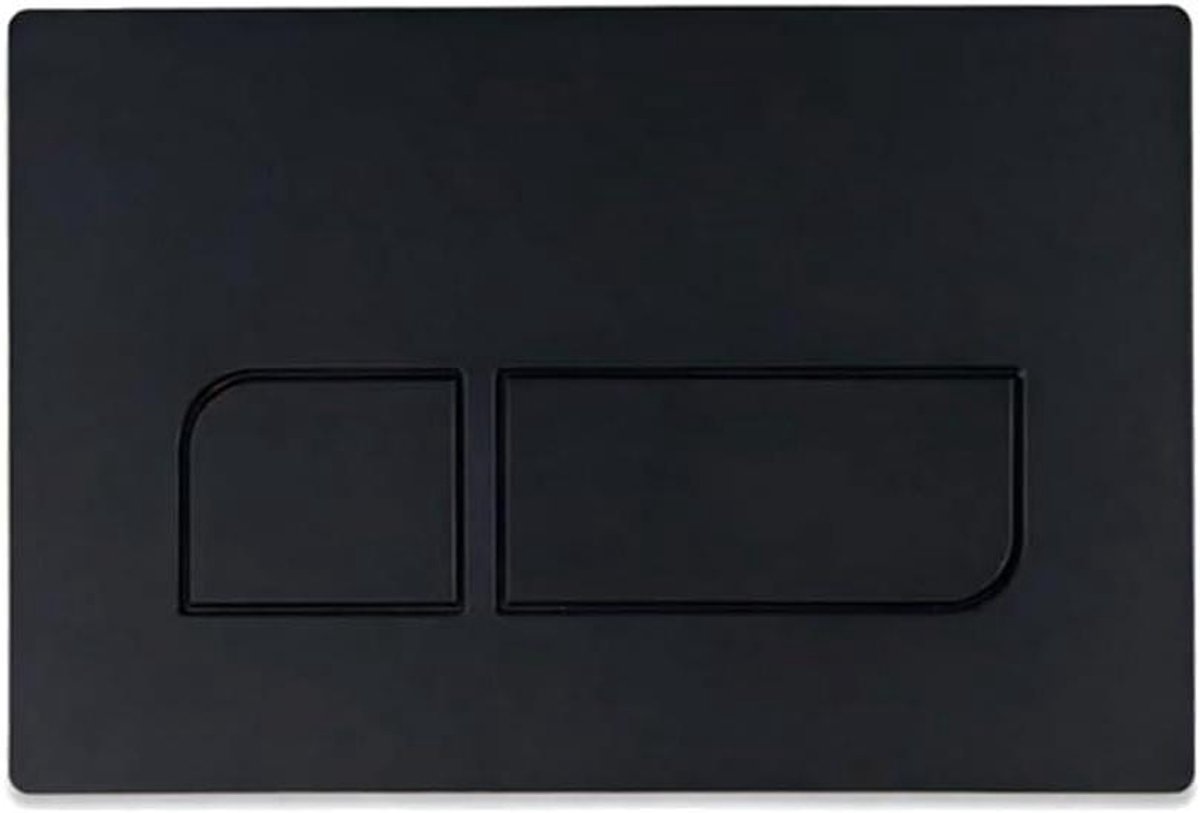 Spoelplaat Toilet - Dubbele Spoelknop - Toilet Onderhoud - Compatibel met Sigma modellen - 164 x 246 mm - Zwart