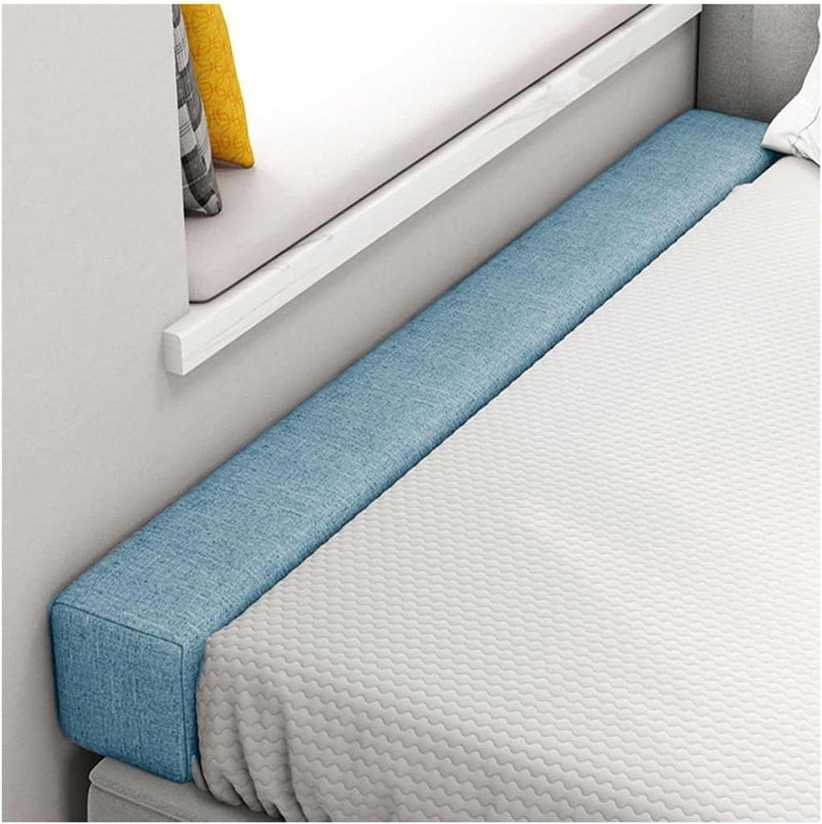 Bed Kier Vuller - Matras Brug - Slaapkamer Comfort - Wasbare Hoes - 200x5x25cm - Lichtblauw
