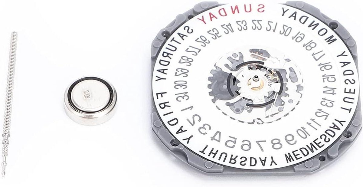 Uurwerk Vervanging - Horloge Onderdeel - Uurwerk Reparatie - Inclusief Batterij - 2x2x1 cm - Zilverkleurig