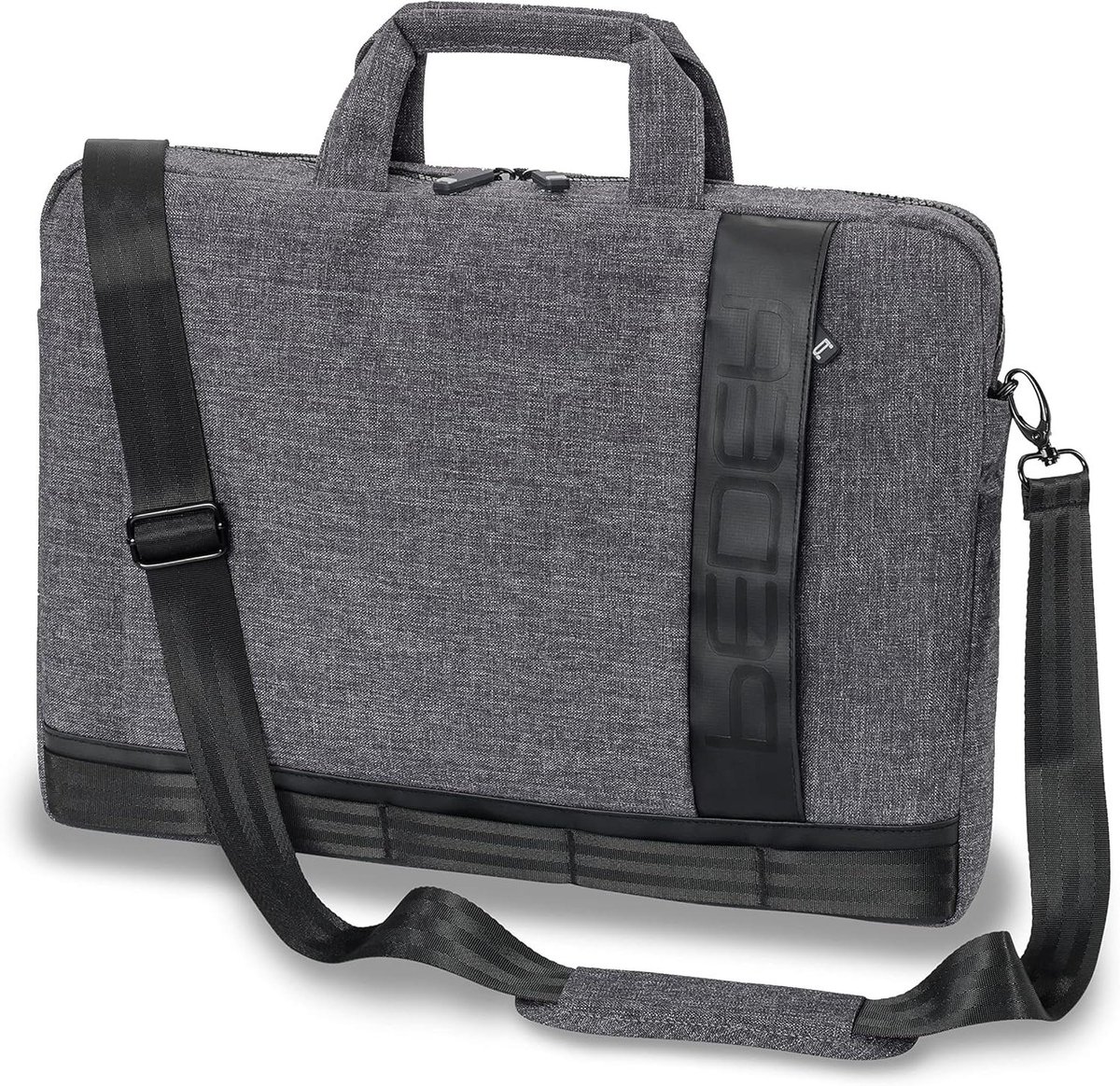 Notebook Tas - Laptoptas Schoudertas - Veilig Vervoeren - Extra Vak - 45 x 35 x 5 cm - Zwart
