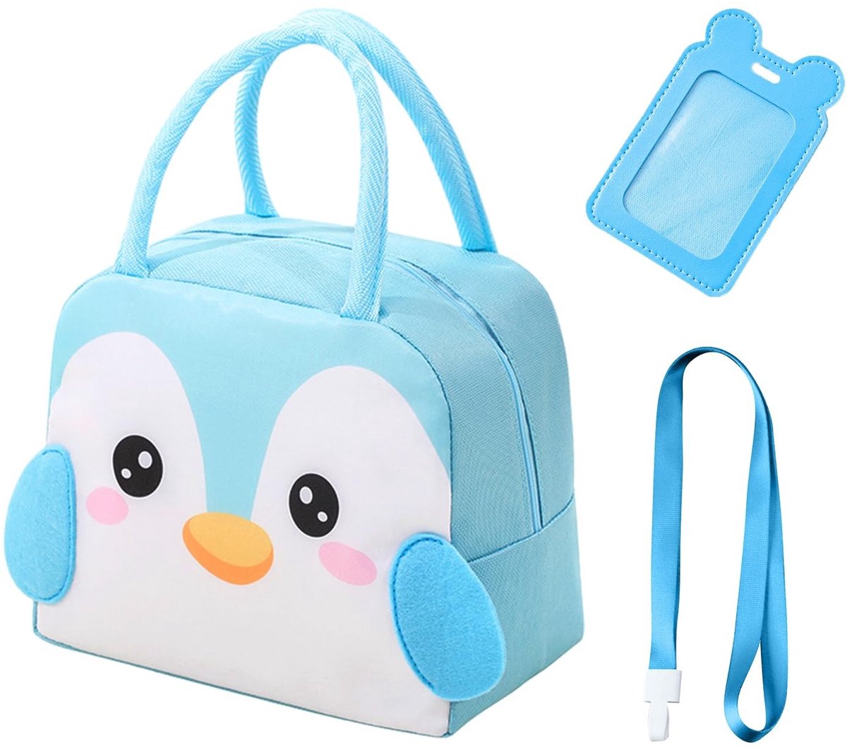 Dailygoody - lunchtas voor kinderen - geïsoleerde lunchtas - blauw - waterdichte tas - ideaal voor school, picknicks en reizen