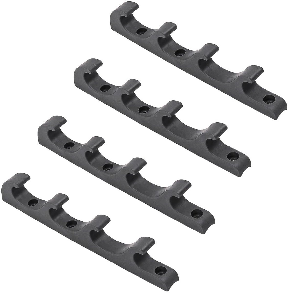 Dailygoody - Hengel Opslag Rack - Stevige Hold - Zwart - Lichtgewicht - Geschikt voor 8 Hengels - Perfect voor Vissers - Wandmontage