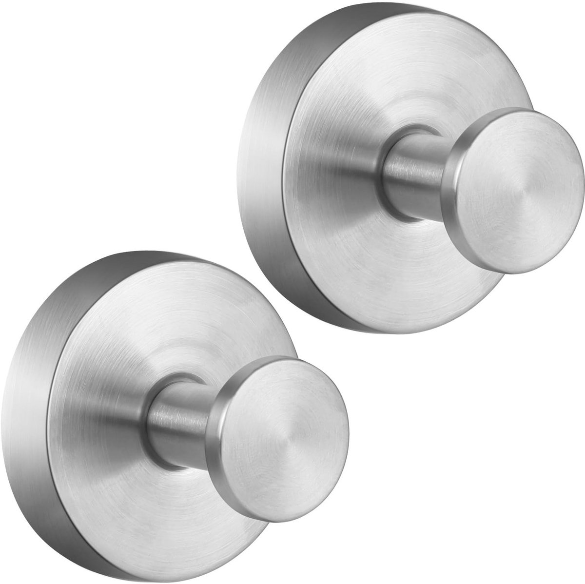 Dailygoods - Dailygoody - Wandhaak Set - RVS Suction Cup Hooks voor Badkamer en Keuken - Waterproof en Herbruikbaar - Zwart - Sterke en Duurzame Haak - Geschikt vo...