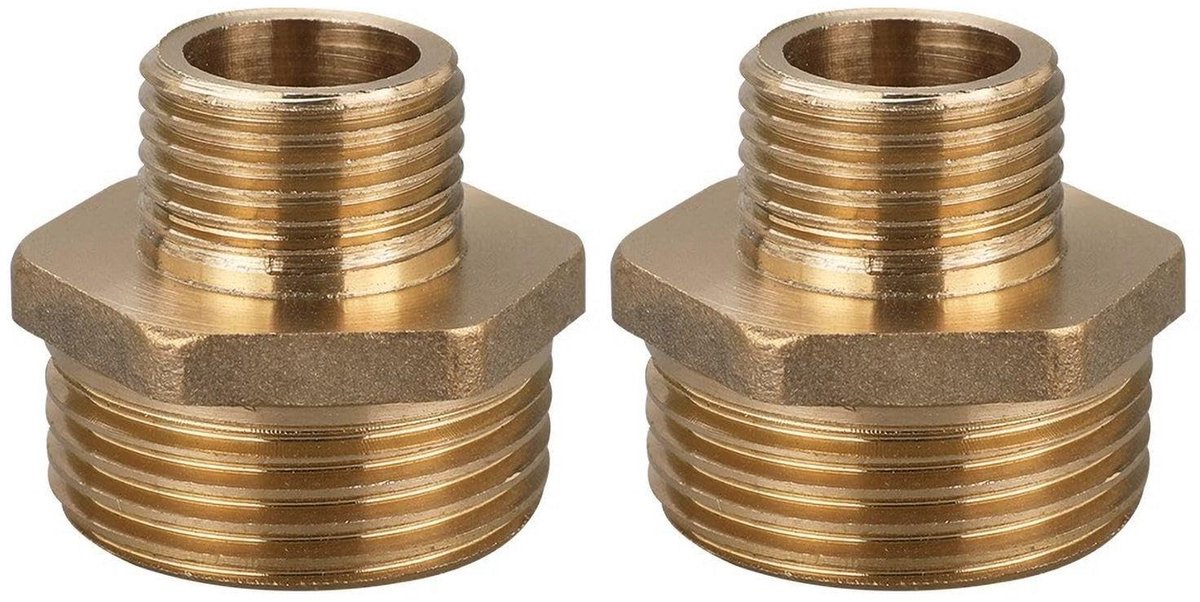Dailygoods - Dailygoody - Set van 2 Koperen Filler Connectors voor Pijpen - Corrosiebestendig en Warmtebestendig