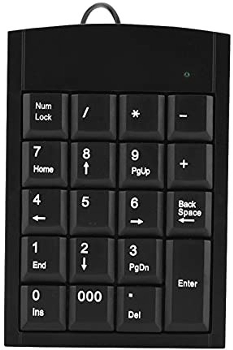 Dailygoods - Dailygoody - Draadloos Numeriek Toetsenblok - Mini 19 Toetsen - Ultradun Toetsenbord - Zwart - USB Numeriek Toetsenblok - Geschikt voor Laptop en