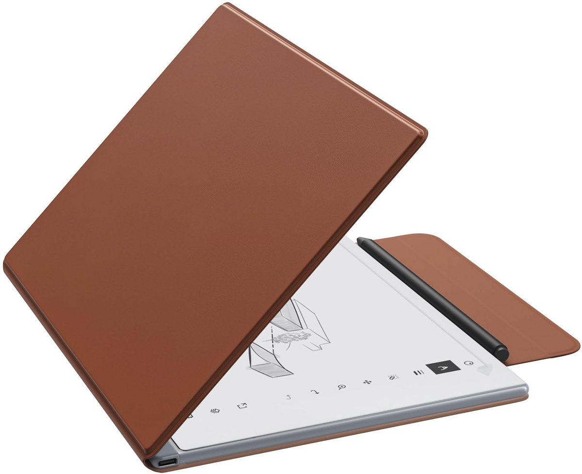 Dailygoods - Dailygoody - Remarkable Tablet 2 - Tablethoes - Ultradun en Magnetisch - Bruin - Beschermhoes - Geschikt voor Remarkable 2 - 10,3 inch