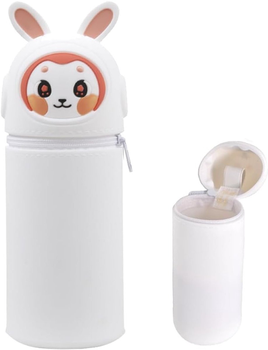 Zachte Silicone Penhouder voor Kinderen - 2 in 1 Dierlijke Ontwerpen, Unisex, Perfecte Schoolcadeaus