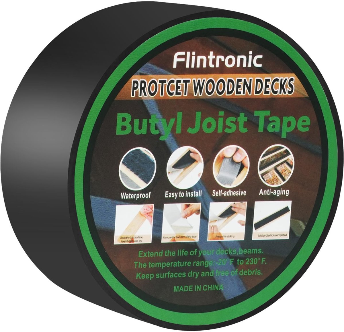 Dailygoods - Dailygoody - Bitumen Tape - Zelfklevend Waterdicht - 5cm x 15m - Dakreparatie - Buitengebruik - Hoge Kwaliteit - Geschikt voor Daken - Zwart