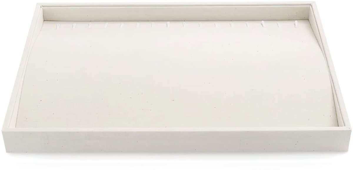 Dailygoods - Dailygoody - Sieradendienblad - Sieradenopslag - Stapelbaar fluweel - Beige - Organizer voor halsketting - Elegant design voor dames