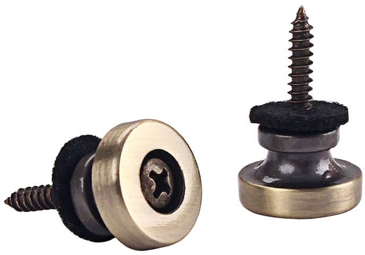 Dailygoods - Dailygoody - Gitaarriemknoppen - Metalen uiteinden - Eenvoudig te installeren - Brons - Geschikt voor gitaar en bas - Riemsloten - Accessoire voor muz