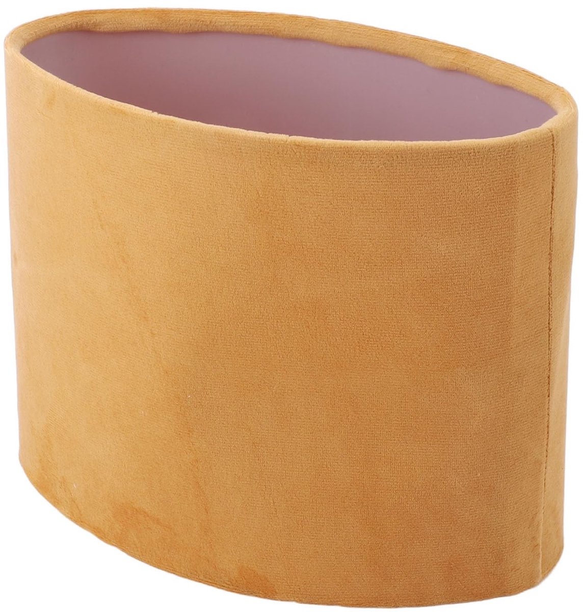Dailygoods - Dailygoody - Ovale Lampenkap - Moderne Vloerlampenkap - Comfortabel licht - Goudkleurig - Geschikt voor thuis - Pluismateriaal