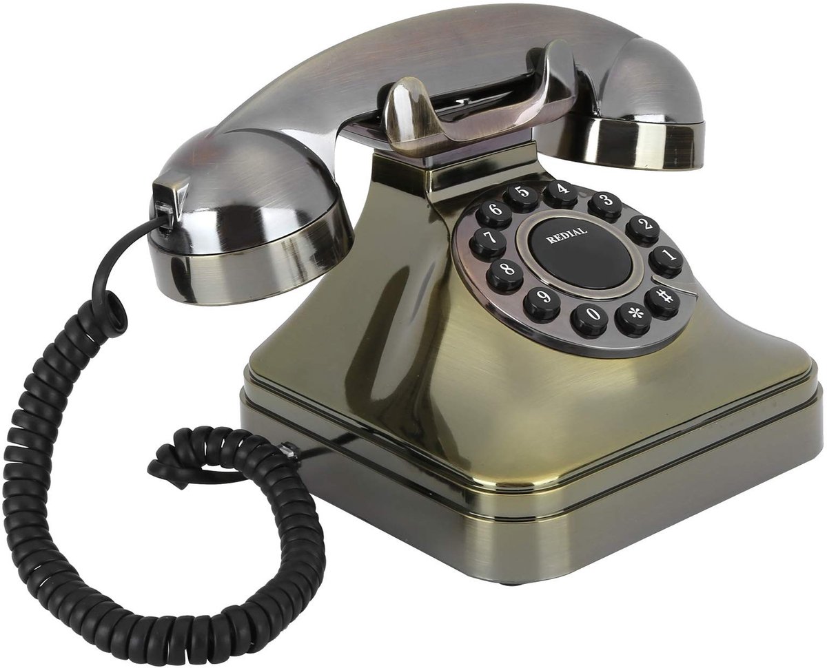 Dailygoody - Antieke telefoon - Vintage vaste telefoon - Retro uitstraling - Antiek Brons - Klassieke telefoon - Geschikt voor decoratie - Uniek desig