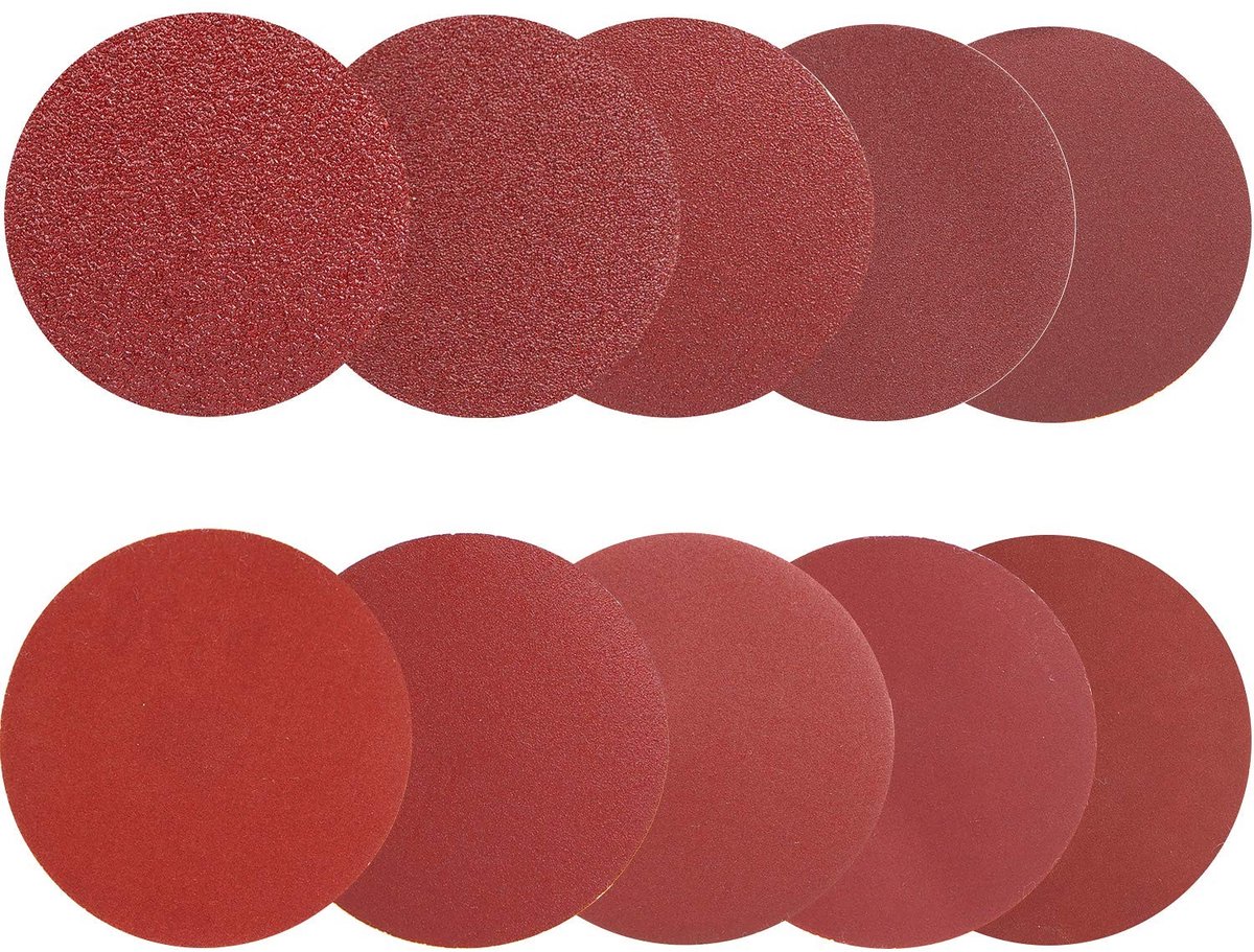 Dailygoody - Schuurpapier Schijven - 100 Stuks - 75mm - Diverse Korrelgrofte - Voor Eccentrische Schuurmachines - Aluminium Oxide - Geschikt voor Glas
