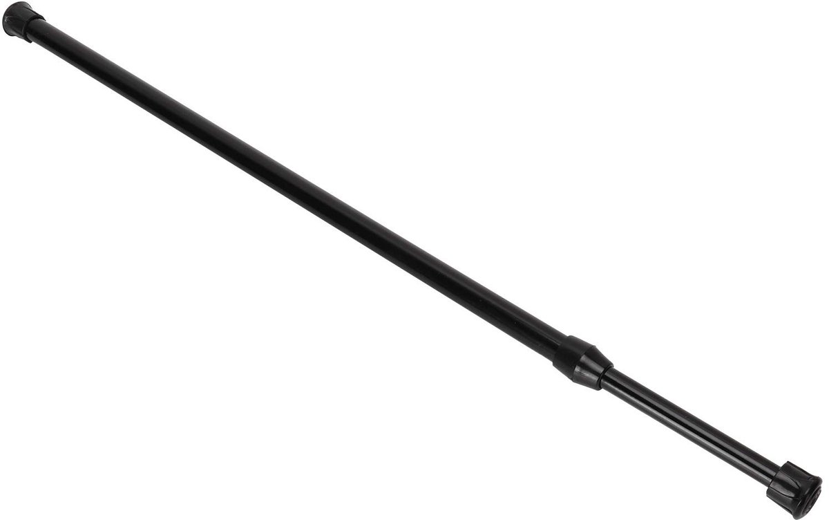 Dailygoods - Dailygoody - Gordijnroede - Verstelbare gordijnstang - Uitschuifbaar - Zwart - Kledingroede - Geschikt voor keuken en badkamer - 40-70 mm