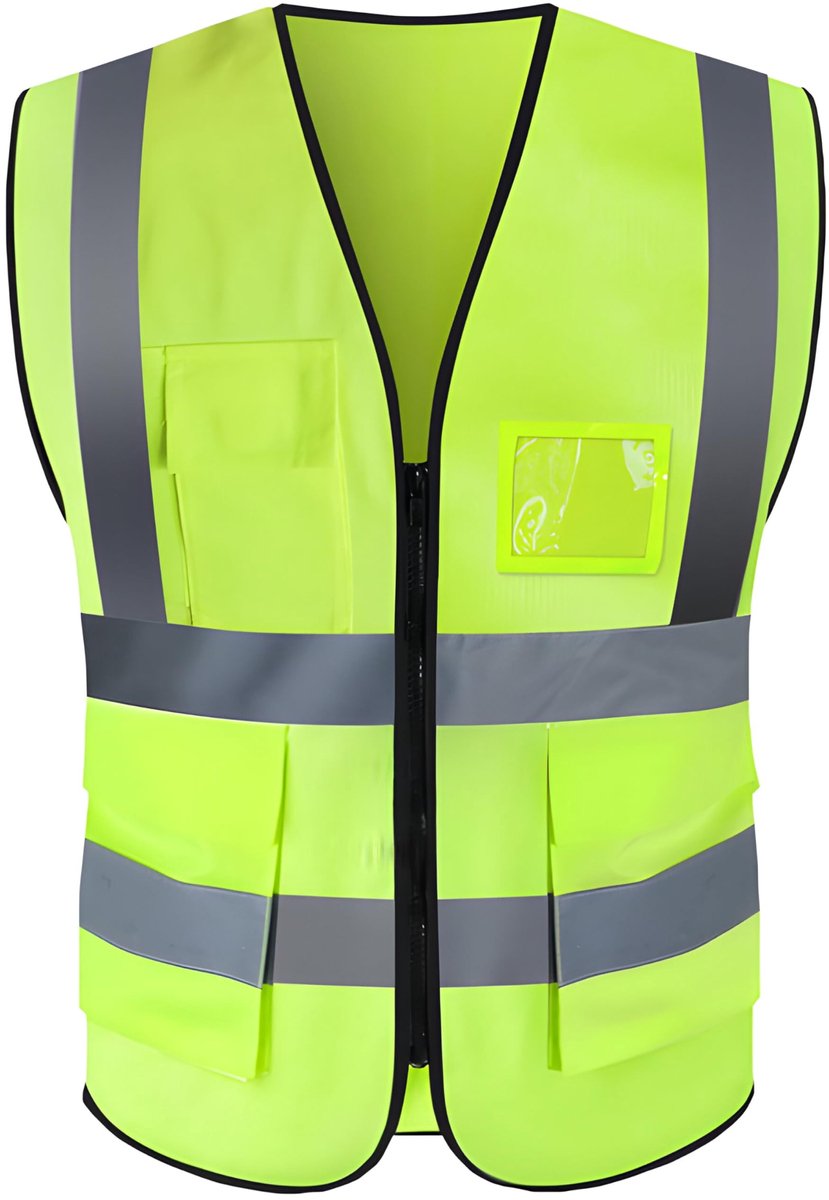 Dailygoods - Dailygoody - Veiligheidsvest auto - Reflecterend veiligheidsvest - Optimale zichtbaarheid - Geel - Veiligheidsvesten voor volwassenen - Ideaal voor on...