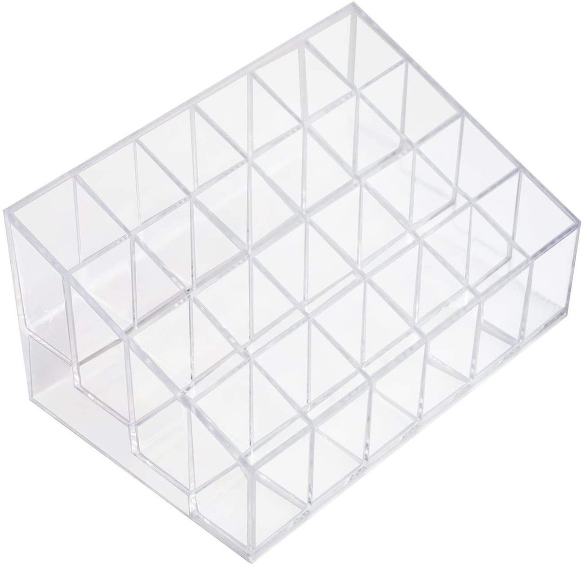 Dailygoods - Transparante Plastic Opbergdoos met 24 Compartimenten