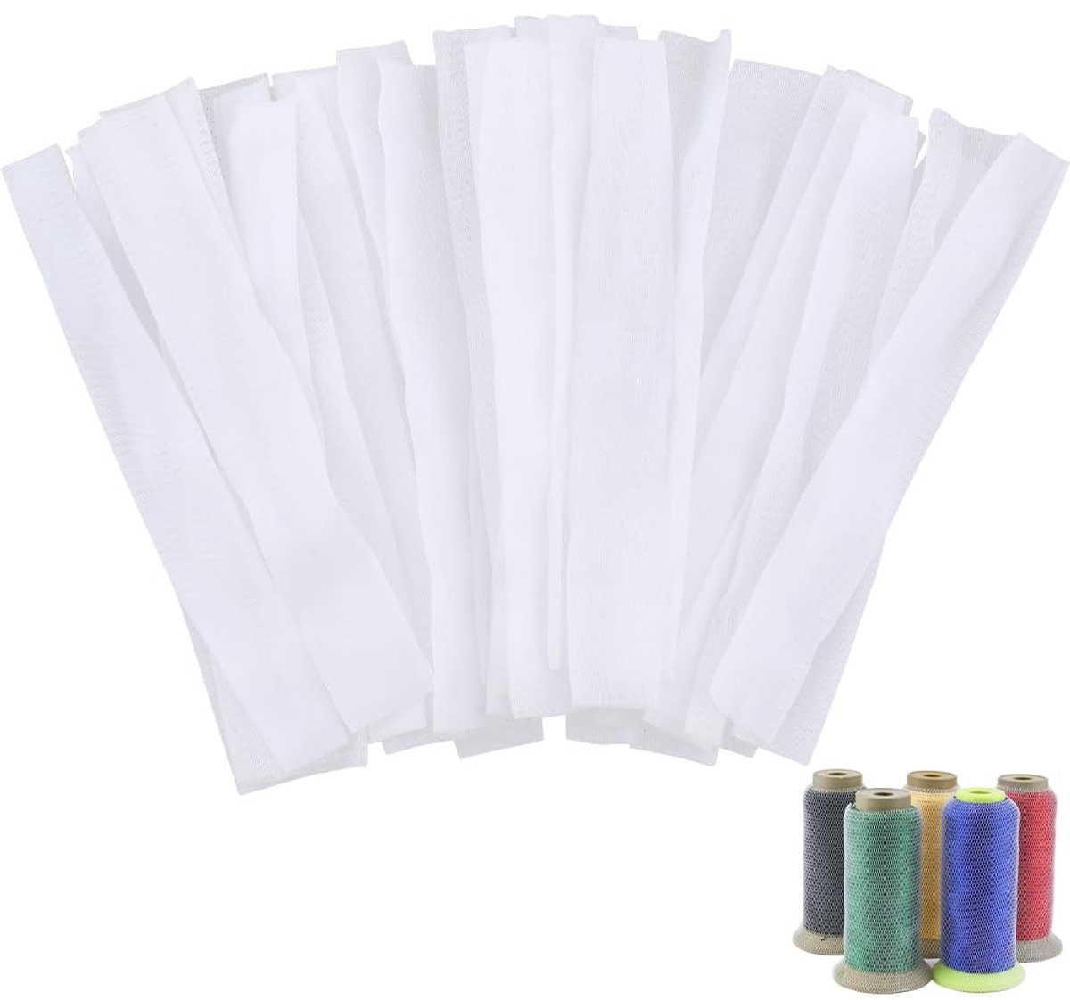 Dailygoods - Dailygoody - Draadnet Spoelbeveiligers - Cosmetische Make-up Borstels - Beschermende Mesh - Wit - Naai- Quilt- en Borduurmachines - 100 Stuks - P