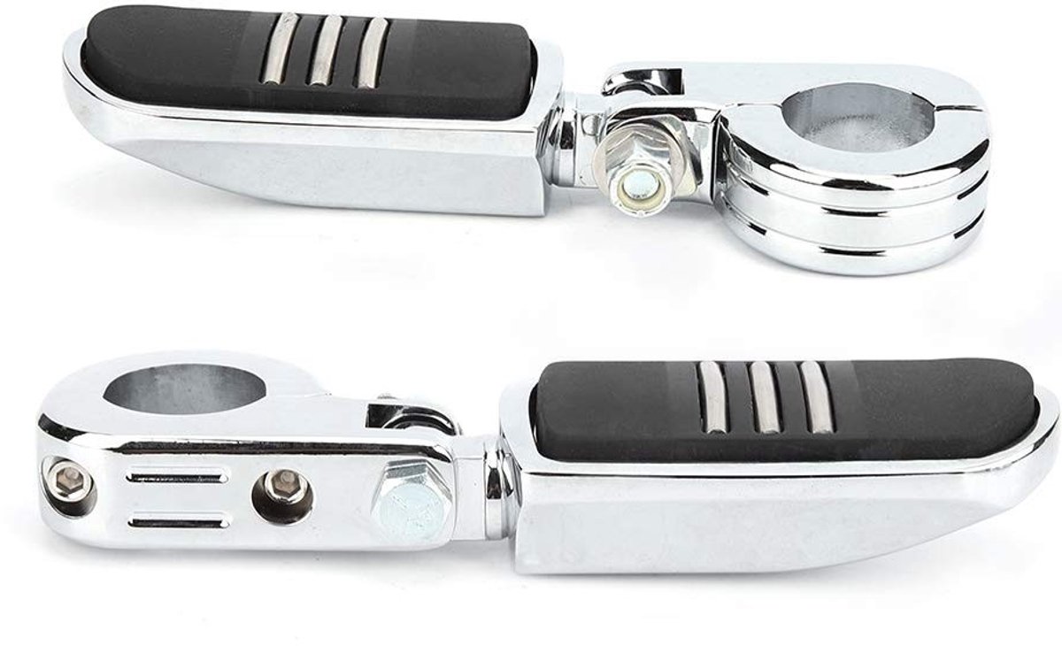 Dailygoody - Motorfiets Voetsteunen - Voetsteun 2 Stuks - Duurzaam en Betrouwbaar - 32 mm - Voor GoldWing GL1500 GL1800 - Chromen Voetsteun