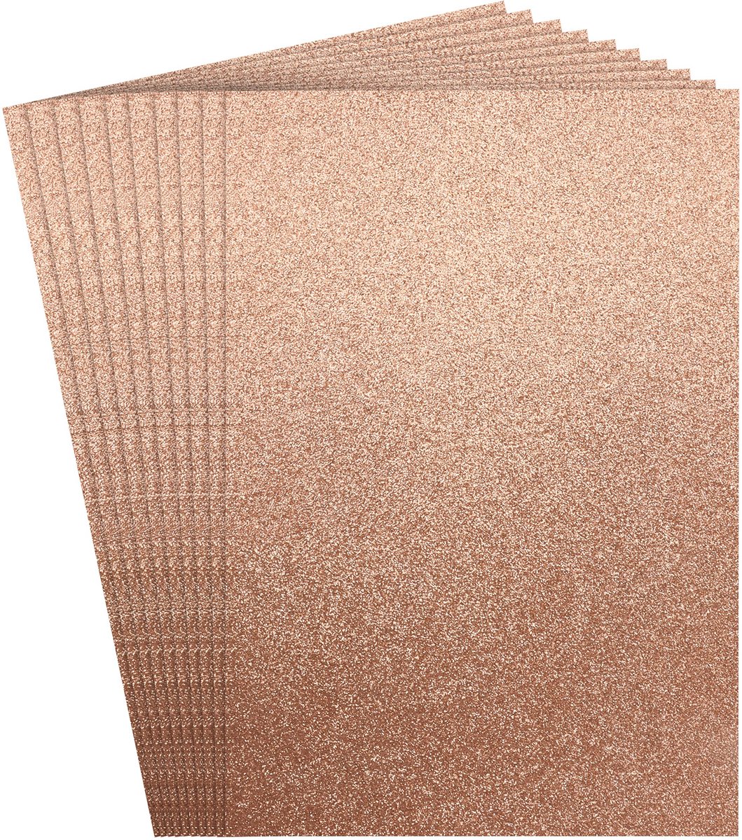 Dailygoods - Dailygoody - A4 Glinsterend Papier - Scrapbooken - Premium Kwaliteit - Rose Goud - DIY Projecten - Perfect voor Feestdecoraties en Huwelijken