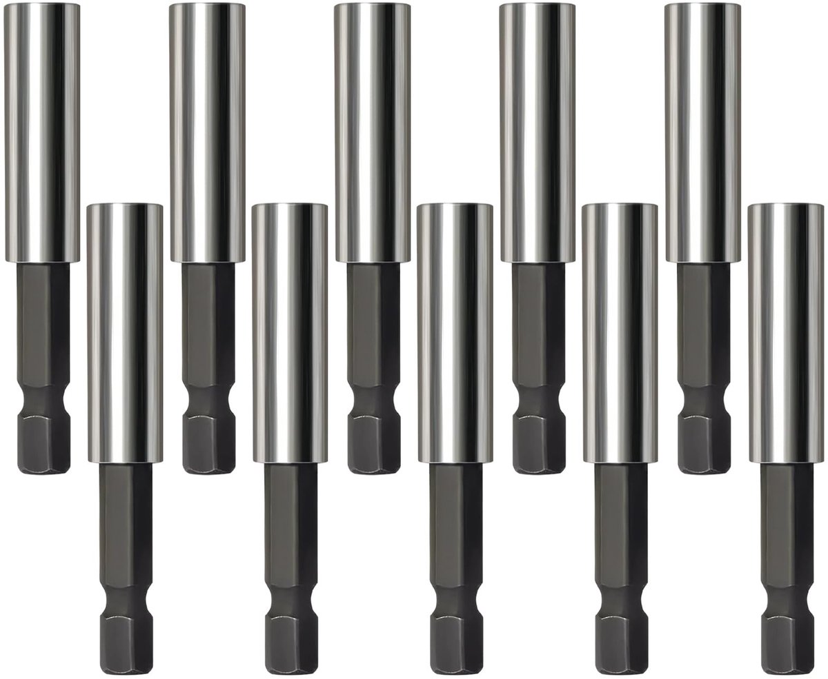 Dailygoods - 10 Stuks Magnetische Bithouders 1/4 Inch Snelwissel