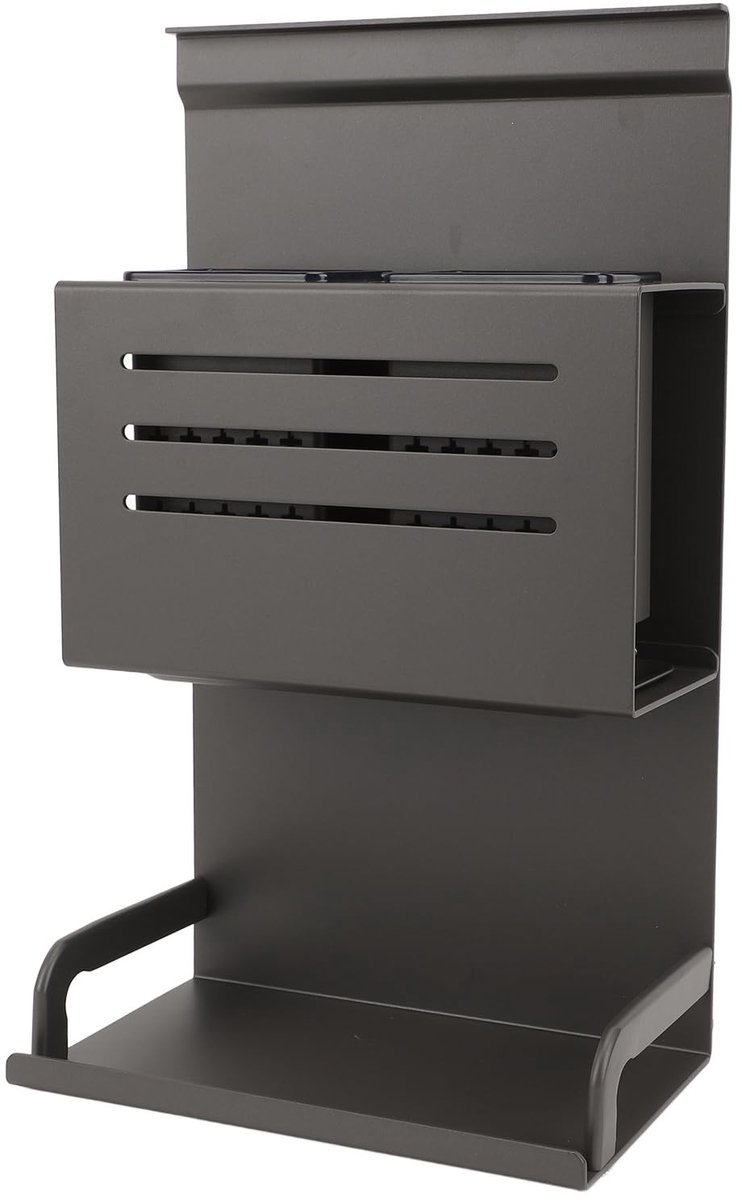 Dailygoods - Grijze Aluminium Muurmontage Organizer voor Keuken