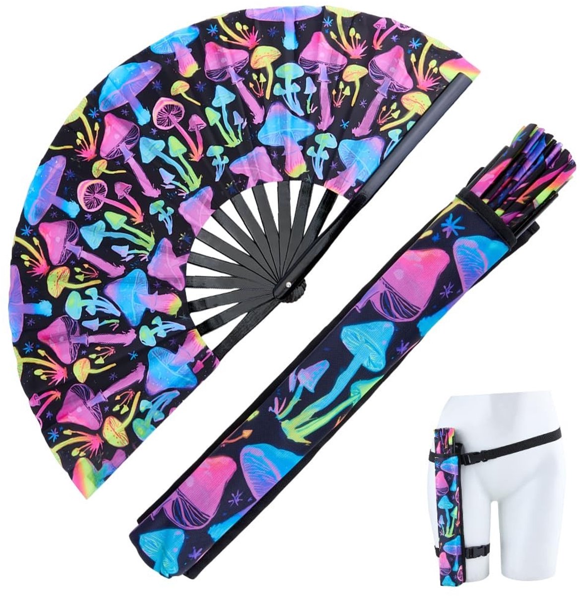 Dailygoods - Grote Opvouwbare Handventilator voor Feesten
