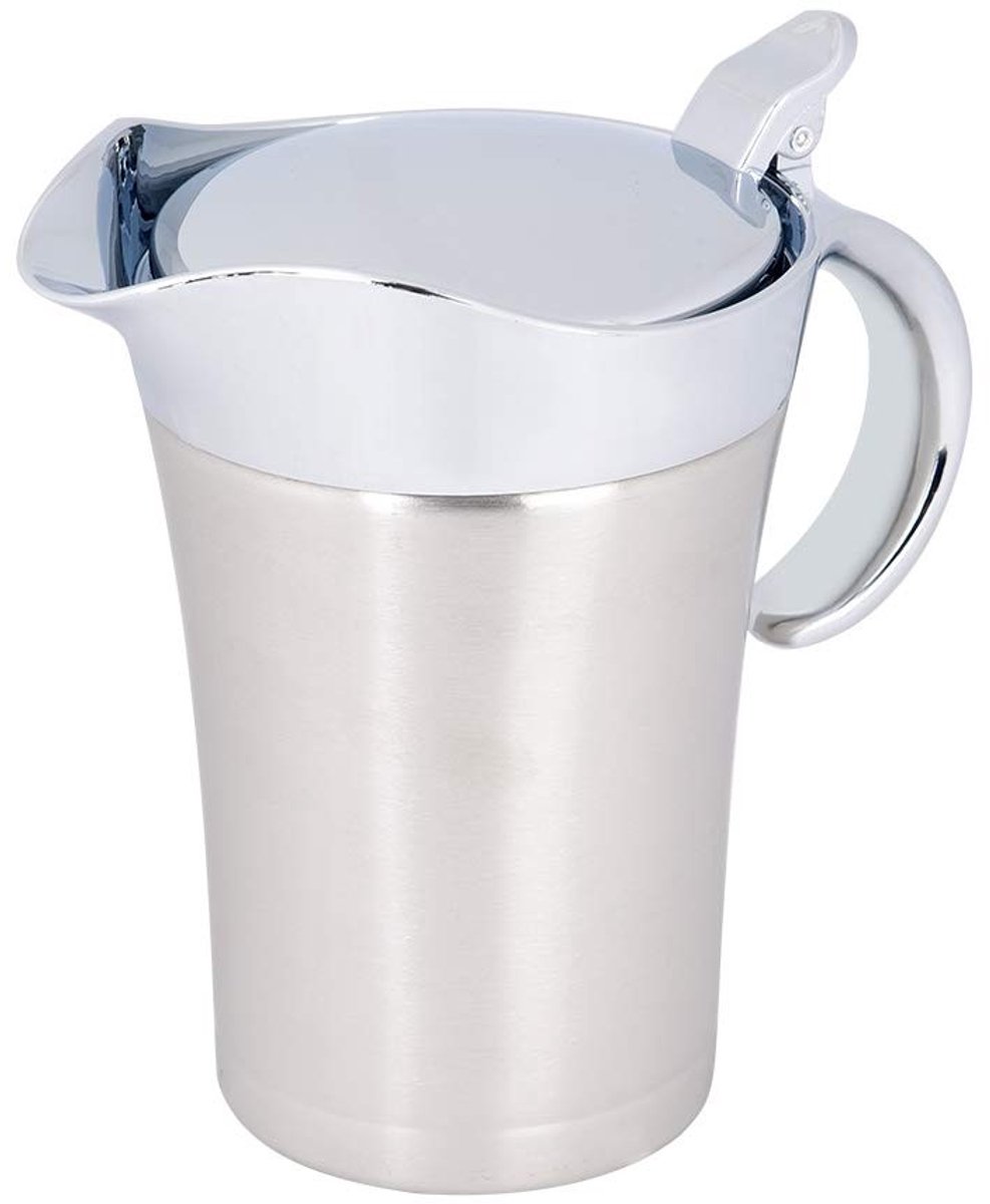 Dailygoody - Roestvrijstalen Juskom - Dubbelwandig Geïsoleerd - Ideaal Voor Eettafel - Zilver - Voor Jus en Room - Hygienisch en Duurzaam - Capac
