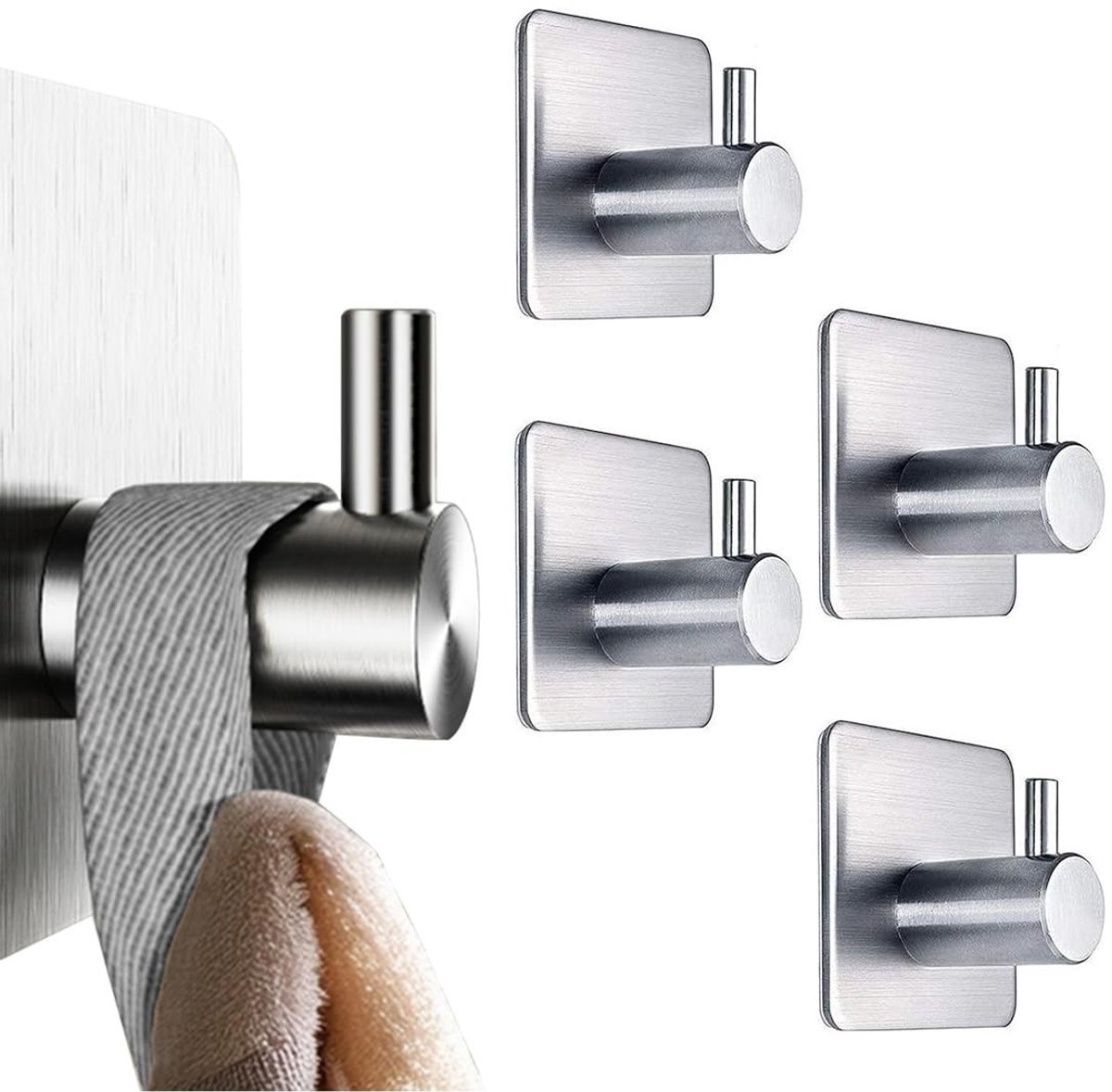 Dailygoods - Dailygoody - Zelfklevende haken - Roestvrij staal - Eenvoudig te installeren