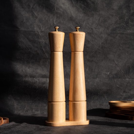 Houten Tray voor Peper- en Zoutmolens, 6 cm Binnen Diameter, Bescherming voor Eettafel en Keukenaccessoire — afbeelding 5