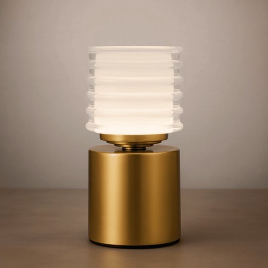 LED Bedlamp, Draadloze Draagbare Aanraakbare Tafellamp met 3 Modi, USB Oplaadbare Magnetische Nachttische Lamp met Timer, Nachtlamp voor Slaapkamer, Babykamer en Camping goud