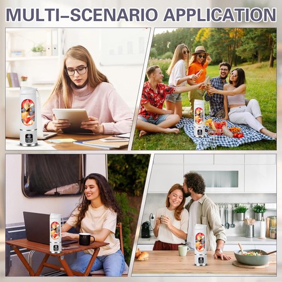 Mini Blender - Persoonlijke Mixer - Smoothies Maken - Draagbaar Ontwerp - 300 ml - Zwart van MINI — afbeelding 3