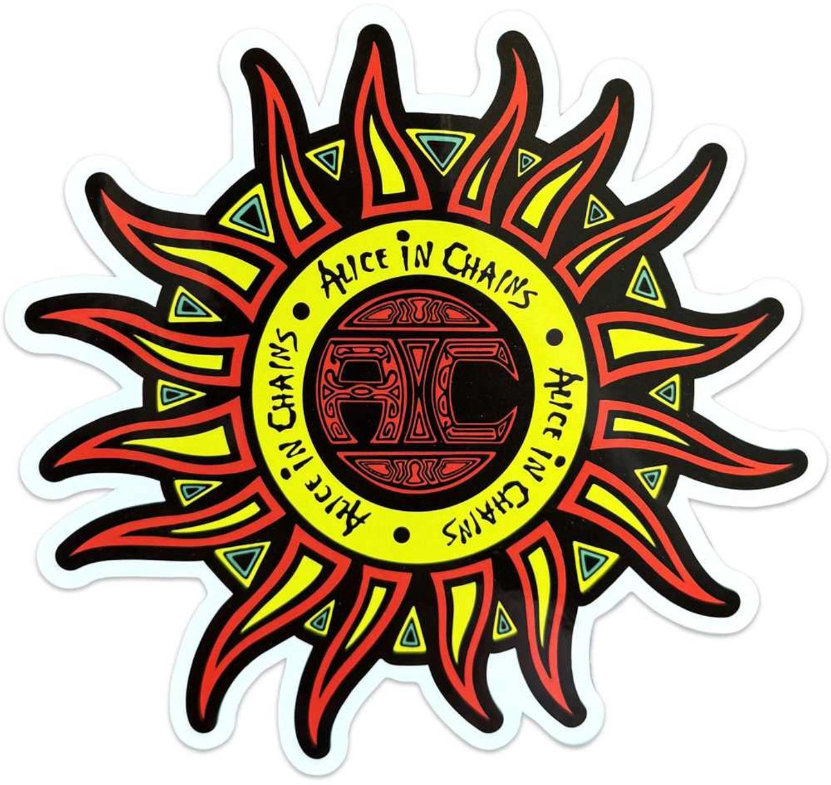 Alice In Chains - Sun Logo Sticker - Multicolours