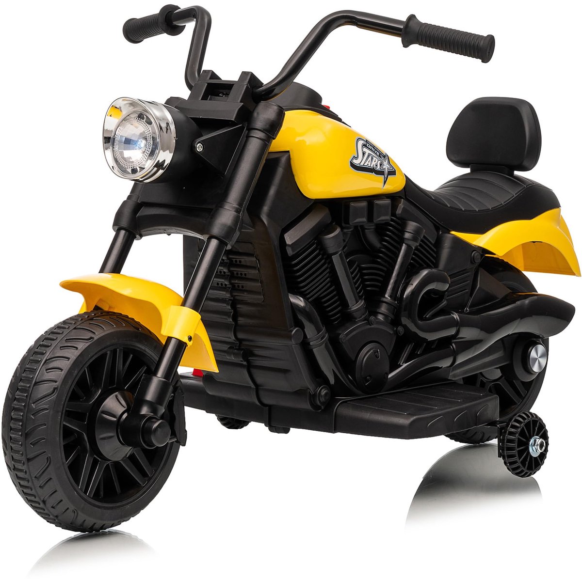Danky Motor - Elektrische Kindermotor - Geel - Accuvoertuig - Stevig Design - 18-36 Maanden