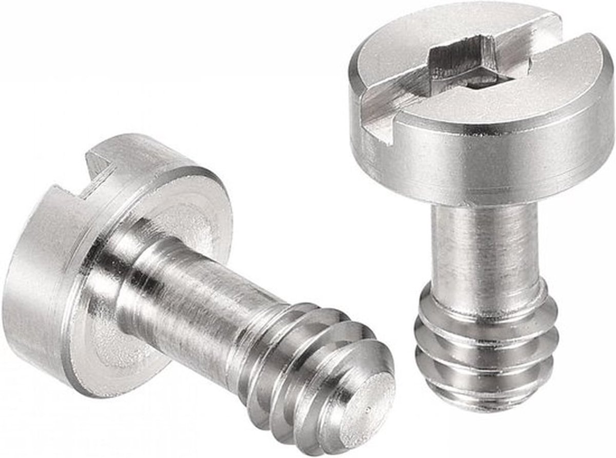 Camera Statief Schroef Adapter 1/4" Mannelijke Montage Roestvrij Staal - 2 Stuks
