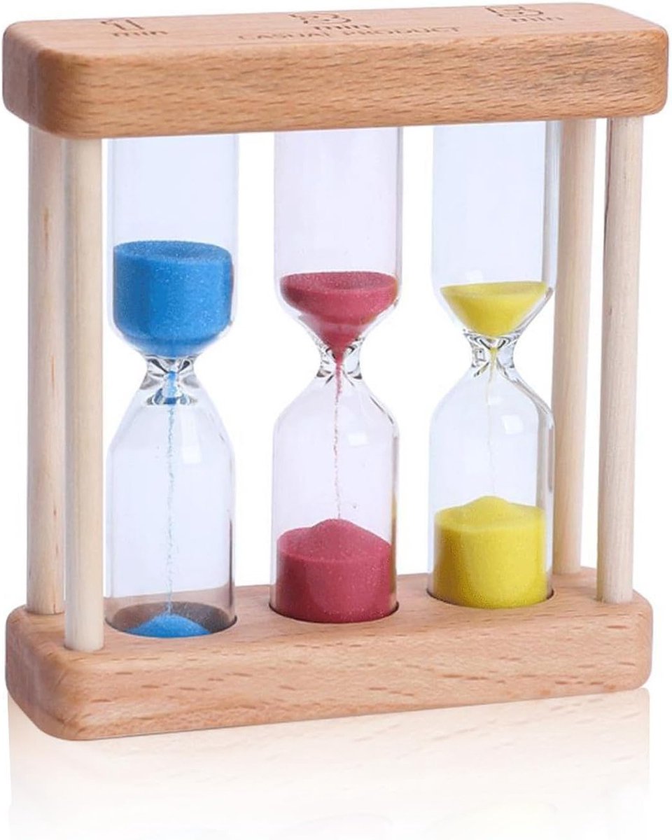 3-in-1 Zandloper voor Kinderen, Verjaardagscadeau, Keuken Timer, Tijdsbeheer, Educatief Speelgoed, Sensorisch Speelgoed