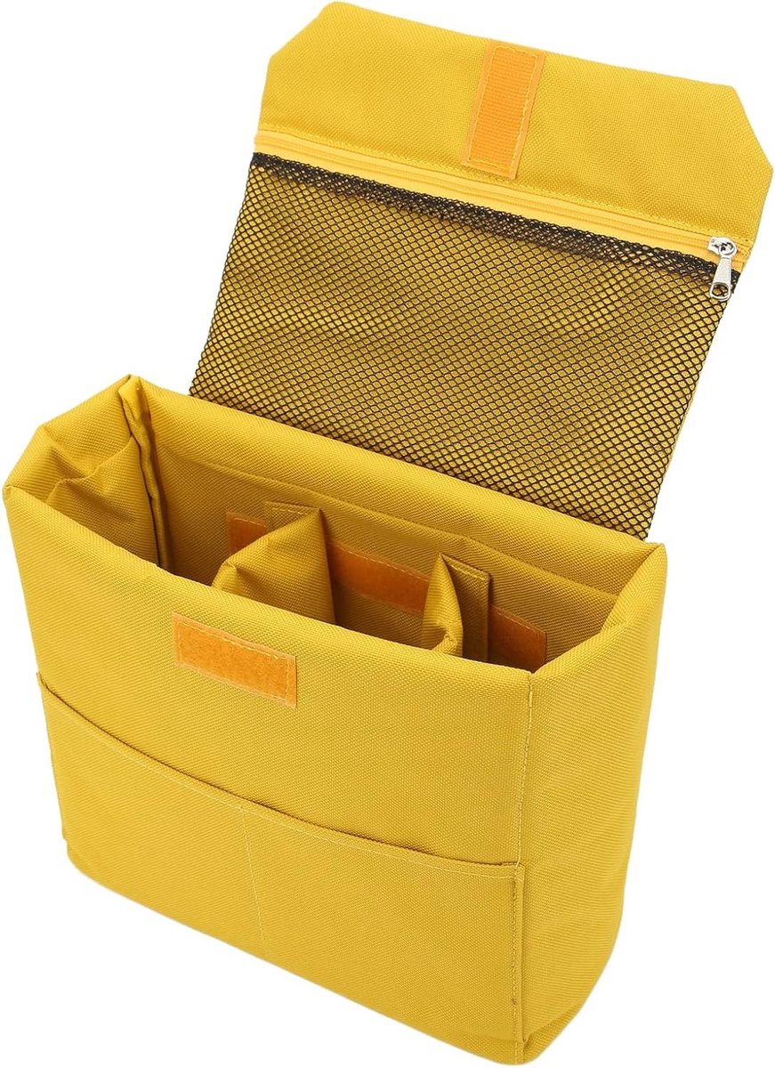 Draagbare waterdichte en schokbestendige cameratas van nylon met padding voor SLR-camera en lenzen, inclusief dividers en accessoires