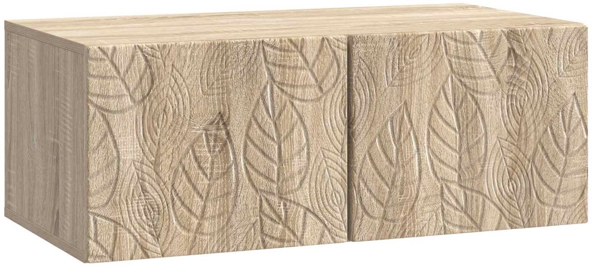 vidaXL - Wandmontage - TV-kast - 59,5 - x - 41 - x - 30 - cm - Sonoma - Eiken - Bewerkt - 
