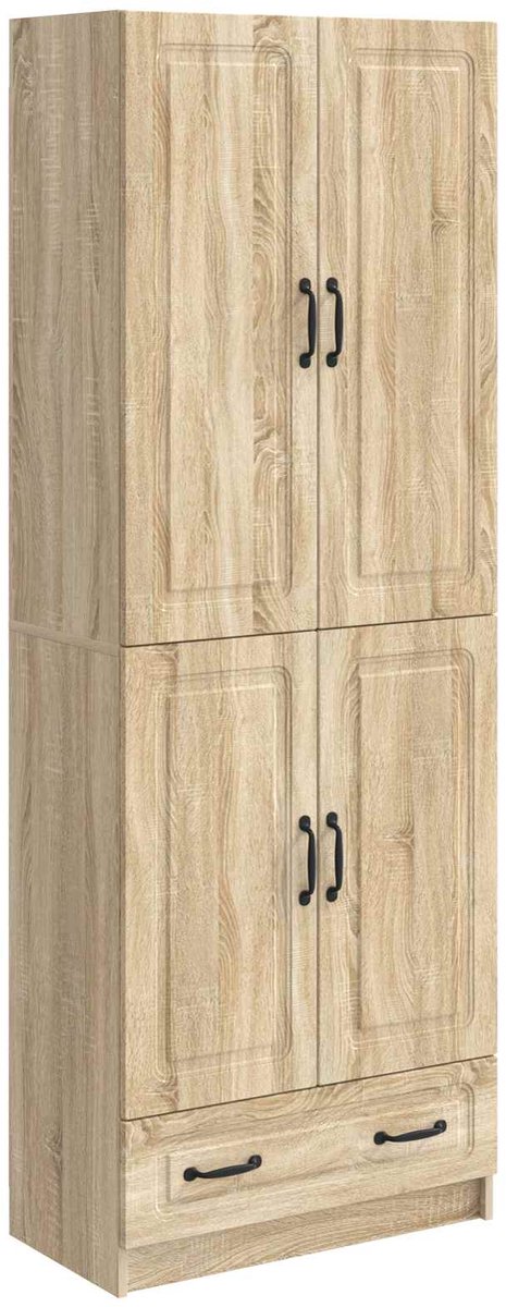 vidaXL Kast - Set - 2 - st - Sonoma - Eiken - Bewerkt - hout Sonoma eiken