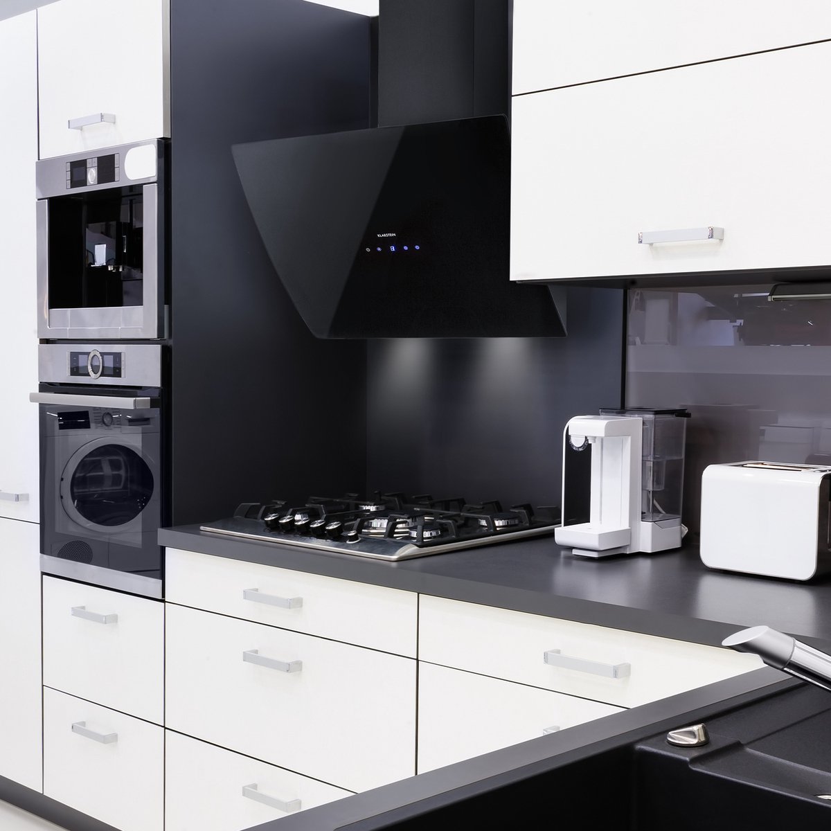 Klarstein Annabelle 60 afzuigkap - glas- 650 m3/h- touch-armatuur zwart