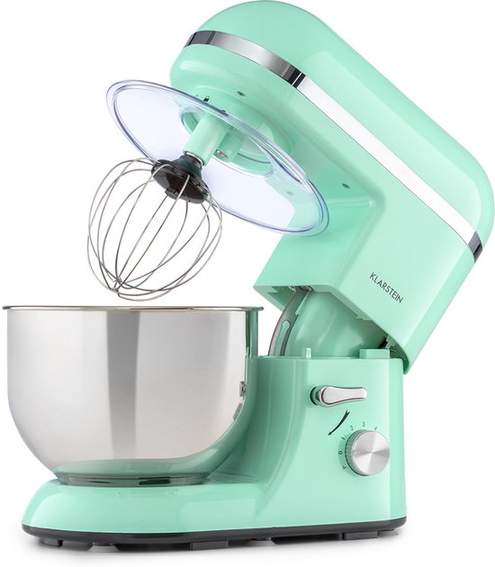 Klarstein keukenmachine, kneedmachine met 5L kom, professionele keukenmachine van 2000W met deeghaak en garde, universele keukenmachine met 6 snelheden, deegmachine voor roeren, kneden en kloppen.