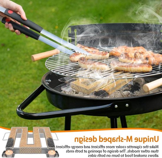 Efficiënte Cold Smoke Generator met 2 Borstels en 6 Haken voor Kettle Barbecue en Rookoven, Eenvoudig in Gebruik en Energiebesparend — afbeelding 2