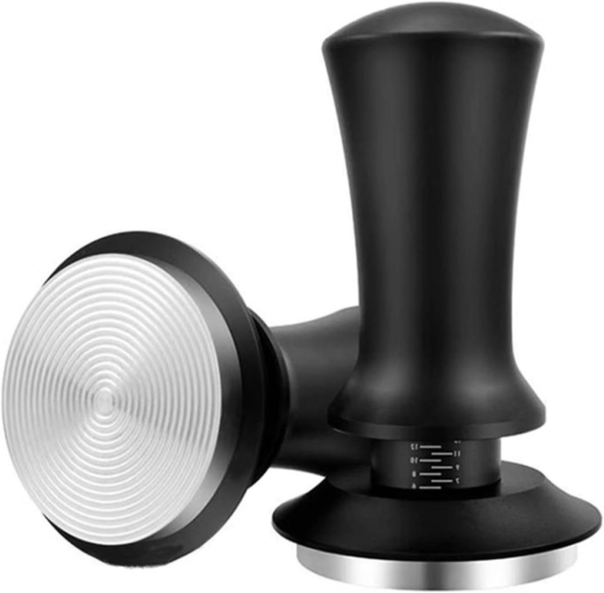 Espresso Tamper - Koffie Sabotage - Perfecte Espresso Maken - Instelbare Diepte - 53mm - Zwart